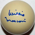 Willie Mosconi signed cue ball
