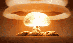 a-bomb explodes gold
