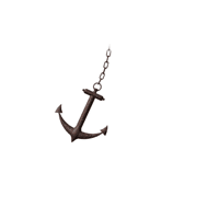 anchor swinging on chain
