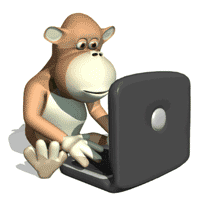 computer monkey laptop