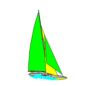 green sailboat