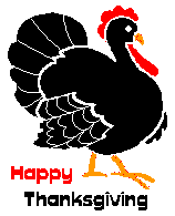 happy thanksgiving turkey black