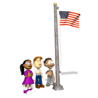 pledge flag pole kids