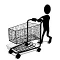 pushing shopping cart