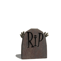 rip tombstone skeleton waving