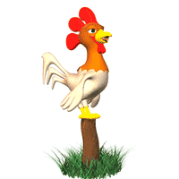 rooster-crowing-on-stump