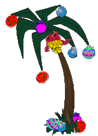 xmas palm decorated